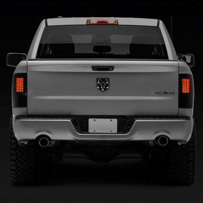 Raxiom 09-18 Dodge RAM 1500/2500/3500 Axial Series LED Tail Lights- BlkHousing- SmokedLens
