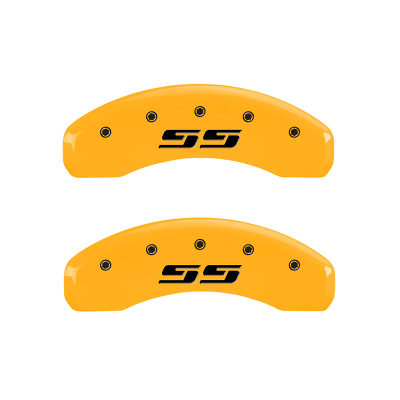 MGP 4 Caliper Covers Engraved F & R Silverado SS Yellow Finish Black Char 2002 Chevy Silverado 1500 MGP 4 Caliper Covers Engraved F & R Silverado SS Yellow Finish Black Char 2002 Chevy Silverado 1500