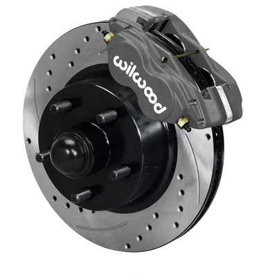 Wilwood Forged Dynalite-M Front Kit 11.30in 1 PC Rotor&Hub-Drill 60-68 Ford / Mercury Full Size