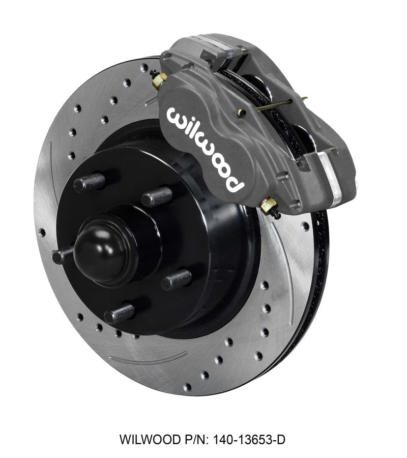 Wilwood Forged Dynalite-M Front Kit 11.30in 1 PC Rotor&Hub-Drill 60-68 Ford / Mercury Full Size Wilwood Forged Dynalite-M Front Kit 11.30in 1 PC Rotor&Hub-Drill 60-68 Ford / Mercury Full Size