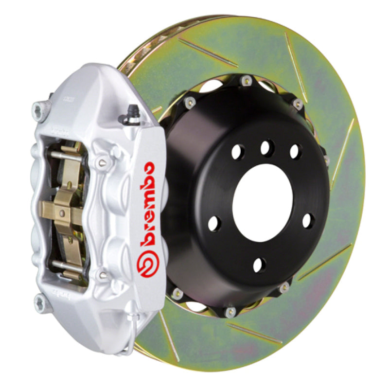 Brembo 14+ Q50/Q50S (Excl. AWD) Rear GT BBK 4 Piston Cast 380x28 2pc Rotor Slotted Type-1-Silver Brembo 14+ Q50/Q50S (Excl. AWD) Rear GT BBK 4 Piston Cast 380x28 2pc Rotor Slotted Type-1-Silver