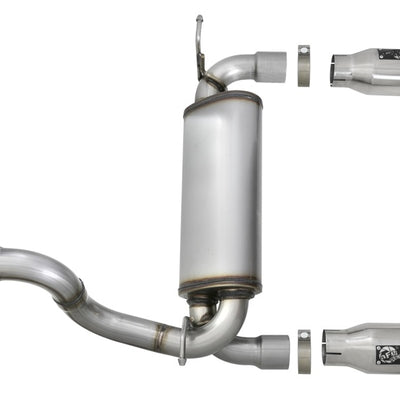 aFe Rebel Series 2.5in 409 SS Axle-Back Exhaust w/ Polished Tips 2018+ Jeep Wrangler (JL) V6 3.6L