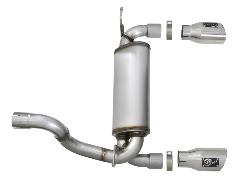 aFe Rebel Series 2.5in 409 SS Axle-Back Exhaust w/ Polished Tips 2018+ Jeep Wrangler (JL) V6 3.6L aFe Rebel Series 2.5in 409 SS Axle-Back Exhaust w/ Polished Tips 2018+ Jeep Wrangler (JL) V6 3.6L