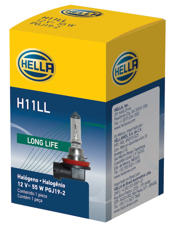 Hella Bulb H11 12V 55W PGJ19-2 T4 LONG LIFE Hella Bulb H11 12V 55W PGJ19-2 T4 LONG LIFE