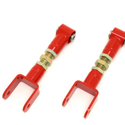 BMR 79-04 Fox Mustang Upper Control Arms On-Car Adj. w/ Spherical Bearings - Red