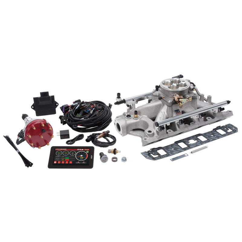 Edelbrock Pro Flo 4 Fuel Injection Kit Seq Port Ford 289-302 ci 550 HP 29 LbHr Injectors Satin Edelbrock Pro Flo 4 Fuel Injection Kit Seq Port Ford 289-302 ci 550 HP 29 LbHr Injectors Satin