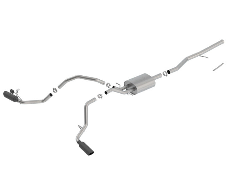 Borla 14-18 Chevrolet Silverado 1500 5.3L V8 AT/MT 4DR CC ATAK Catback Exhaust w/Black Chrome Tips Borla 14-18 Chevrolet Silverado 1500 5.3L V8 AT/MT 4DR CC ATAK Catback Exhaust w/Black Chrome Tips
