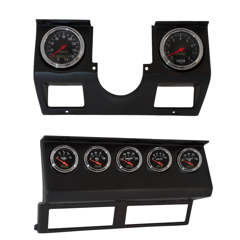 Autometer 87-96 Jeep Wrangler YJ 7pc Direct-Fit Dash Gauge Kit Autometer 87-96 Jeep Wrangler YJ 7pc Direct-Fit Dash Gauge Kit