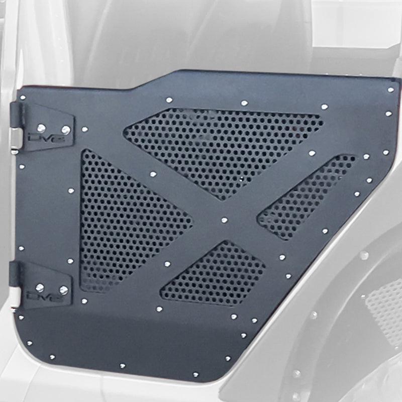 DV8 18-22 Jeep 4 Door JL/JT Aluminum Half Doors with Perforated Mesh Front DV8 18-22 Jeep 4 Door JL/JT Aluminum Half Doors with Perforated Mesh Front