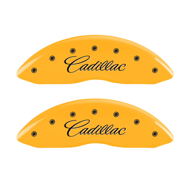 MGP 4 Caliper Covers Engraved F & R Cadillac Yellow Finish Black Char 2004 Cadillac Escalade EXT MGP 4 Caliper Covers Engraved F & R Cadillac Yellow Finish Black Char 2004 Cadillac Escalade EXT