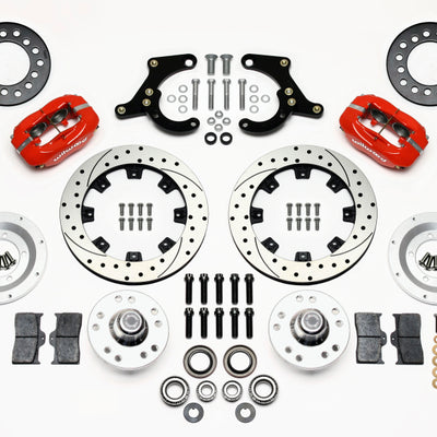 Wilwood Forged Dynalite Front Kit 11.75in Drilled Red 59-64 Chevy Impala / 63-64 Corvette