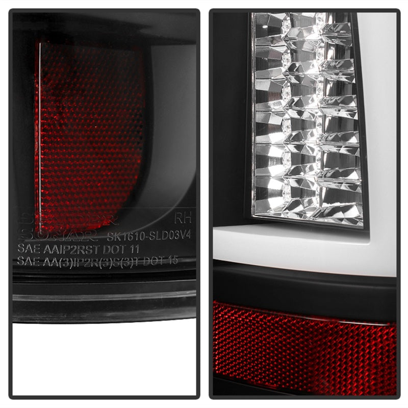 Spyder Chevy Silverado 1500/2500 99-02 Version 2 LED Tail Lights - Black ALT-YD-CS99V2-LED-BK Spyder Chevy Silverado 1500/2500 99-02 Version 2 LED Tail Lights - Black ALT-YD-CS99V2-LED-BK