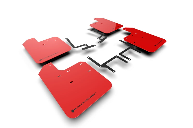 Rally Armor 18-25 Jeep JL Wrangler Red UR Mud Flap w/Black Logo Rally Armor 18-25 Jeep JL Wrangler Red UR Mud Flap w/Black Logo