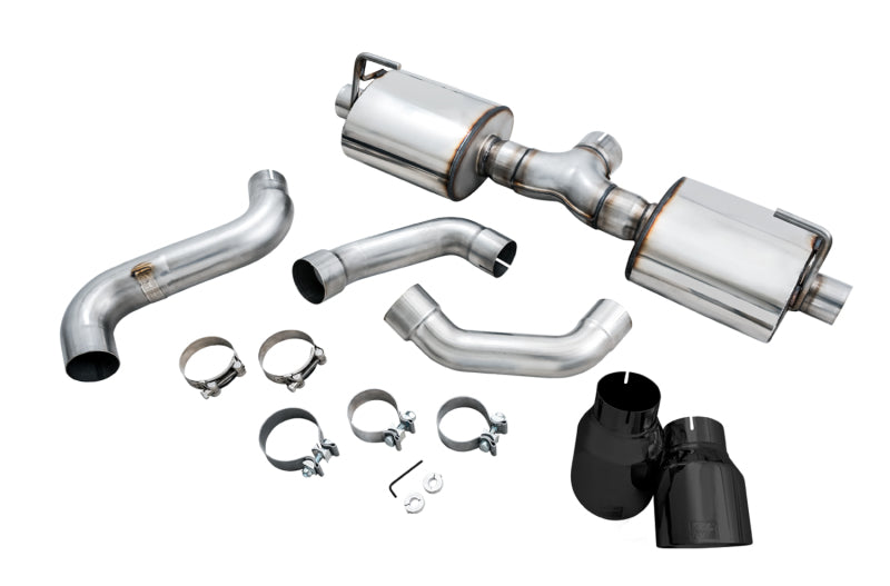 AWE Tuning 2018+ Jeep Wrangler JL/JLU Tread Edition Axle-Back Dual Exhaust - Diamond Black Tips AWE Tuning 2018+ Jeep Wrangler JL/JLU Tread Edition Axle-Back Dual Exhaust - Diamond Black Tips
