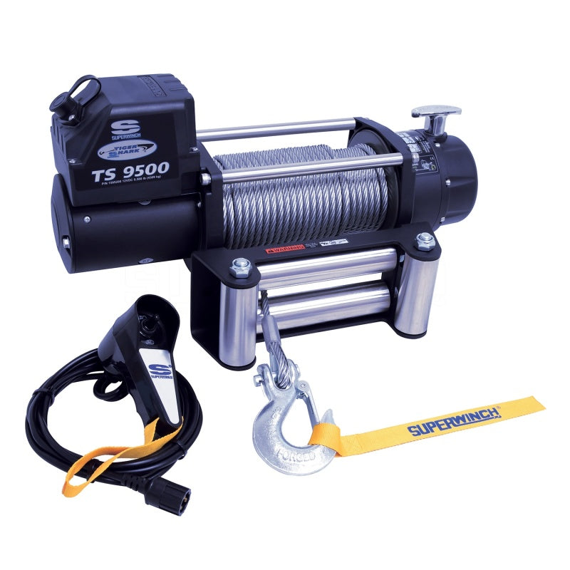 Superwinch 9500 LBS 12V DC 11/32in x 95ft Steel Rope Tiger Shark 9500 Winch Superwinch 9500 LBS 12V DC 11/32in x 95ft Steel Rope Tiger Shark 9500 Winch