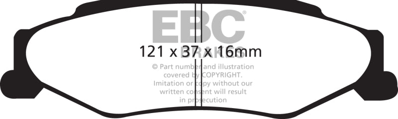 EBC 03-04 Cadillac XLR 4.6 Greenstuff Rear Brake Pads EBC 03-04 Cadillac XLR 4.6 Greenstuff Rear Brake Pads