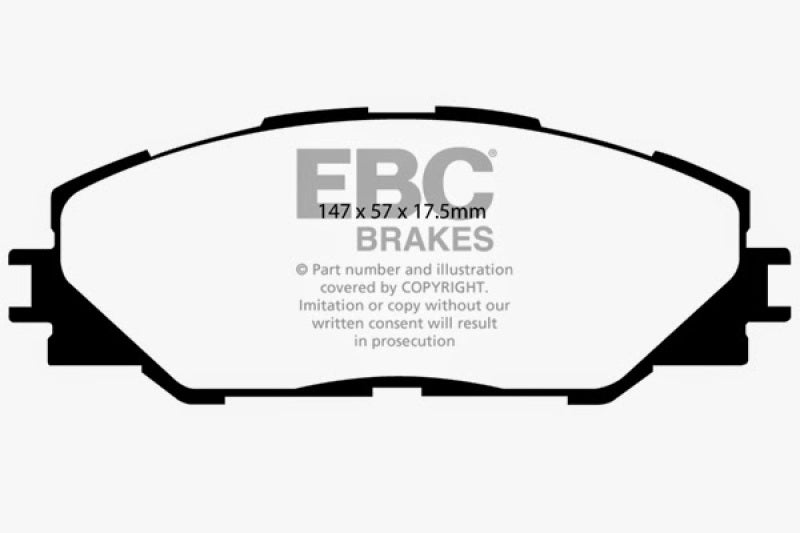 EBC 09-10 Pontiac Vibe 2.4 2WD Yellowstuff Front Brake Pads EBC 09-10 Pontiac Vibe 2.4 2WD Yellowstuff Front Brake Pads