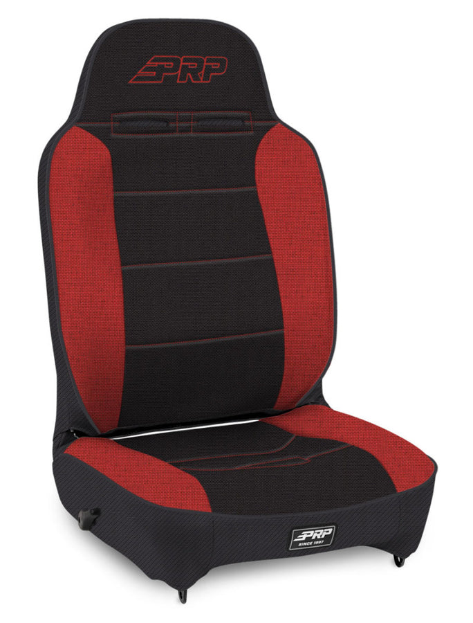 PRP Enduro High Back Reclining Suspension Seat (Driver Side) - Black/Red PRP Enduro High Back Reclining Suspension Seat (Driver Side) - Black/Red