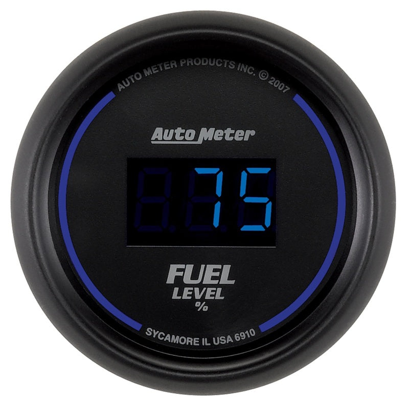 Autometer Cobalt Digital 52.4mm Black Programmable Empty-Full Range Fuel Level Gauge Autometer Cobalt Digital 52.4mm Black Programmable Empty-Full Range Fuel Level Gauge
