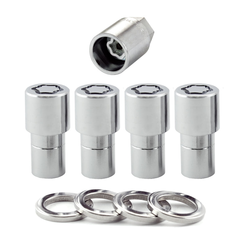 McGard Wheel Lock Nut Set - 4pk. (Long Shank Seat) M12X1.5 / 13/16 Hex / 1.75in. Length - Chrome McGard Wheel Lock Nut Set - 4pk. (Long Shank Seat) M12X1.5 / 13/16 Hex / 1.75in. Length - Chrome