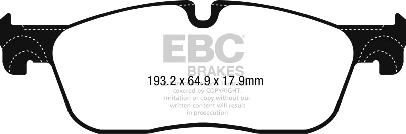 EBC 2016+ Jaguar F-Pace 2.0L TD (180) Redstuff Front Brake Pads EBC 2016+ Jaguar F-Pace 2.0L TD (180) Redstuff Front Brake Pads