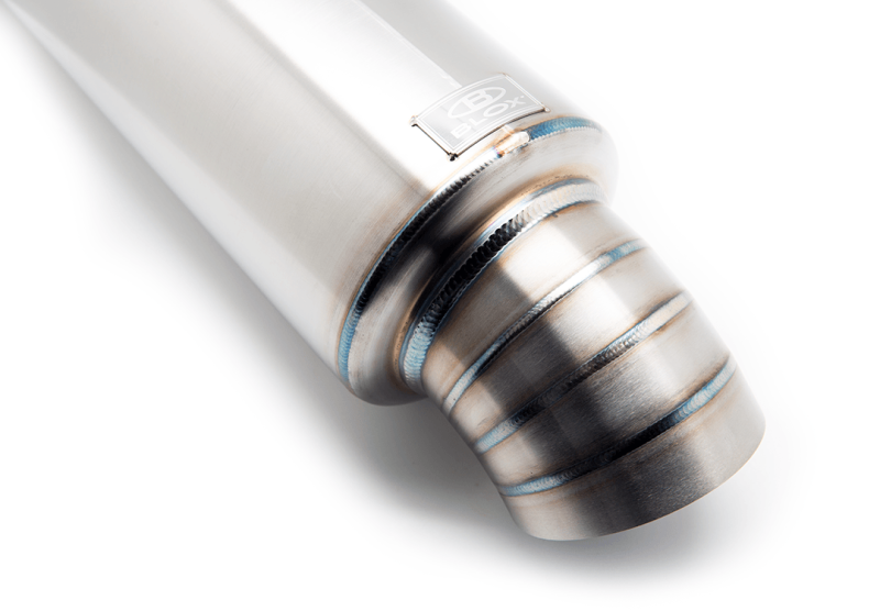 BLOX Racing 3.5in Street Muffler With Turndown Tip BLOX Racing 3.5in Street Muffler With Turndown Tip