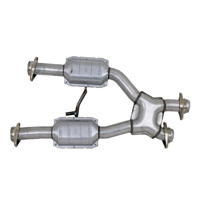 BBK 79-93 Mustang 5.0 Short Mid X Pipe With Catalytic Converters 2-1/2 For BBK Long Tube Headers BBK 79-93 Mustang 5.0 Short Mid X Pipe With Catalytic Converters 2-1/2 For BBK Long Tube Headers