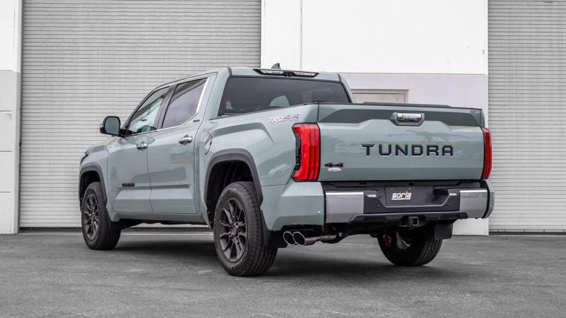 Borla 22-24 Toyota Tundra 3.4L V6 (Inc. Hyb.) Ext. Cab/STD Bed/145.7in WB ATAK Cat-Back - Chrome Borla 22-24 Toyota Tundra 3.4L V6 (Inc. Hyb.) Ext. Cab/STD Bed/145.7in WB ATAK Cat-Back - Chrome