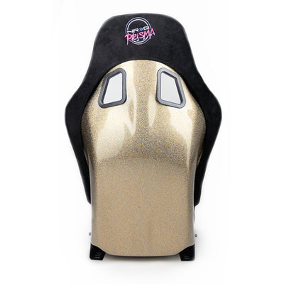 NRG FRP Bucket Seat ULTRA Edition - Medium (Black Alcantara/Gold Glitter Back)