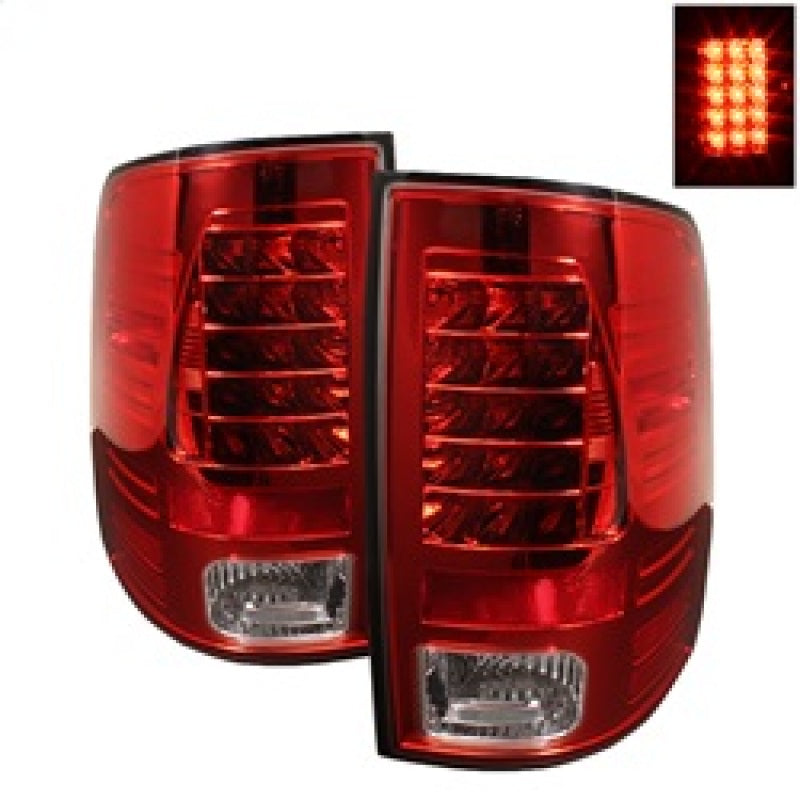 Spyder Dodge Ram 1500 09-14 LED Tail Lights Incandescent- Red Clear ALT-YD-DRAM09-LED-RC Spyder Dodge Ram 1500 09-14 LED Tail Lights Incandescent- Red Clear ALT-YD-DRAM09-LED-RC