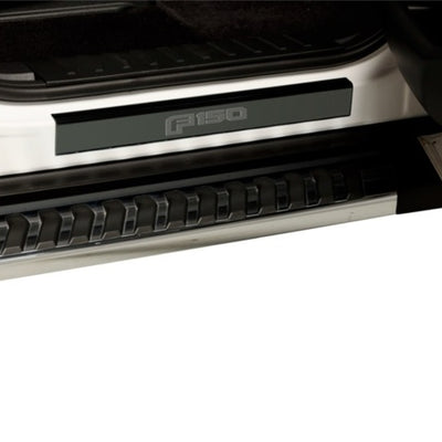 Putco 99-16 Ford SuperDuty Crew Cab w/ SUPERDUTY Etching (4pcs) Black Platinum Door Sills