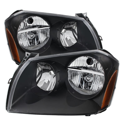 xTune Dodge Magnum 05-07 Crystal Headlights Black HD-JH-DMAG05-AM-BK
