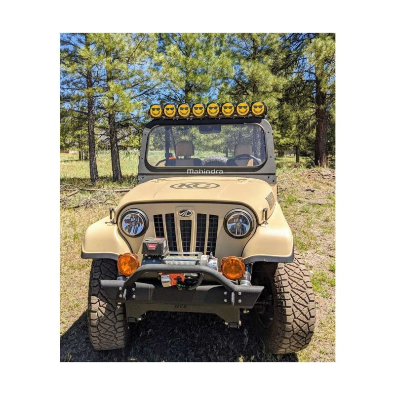 KC HiLiTES 6in. Hard Cover for Gravity Pro6 LED Lights (Single) - Smiley Face- Yellow/Black KC Logo KC HiLiTES 6in. Hard Cover for Gravity Pro6 LED Lights (Single) - Smiley Face- Yellow/Black KC Logo