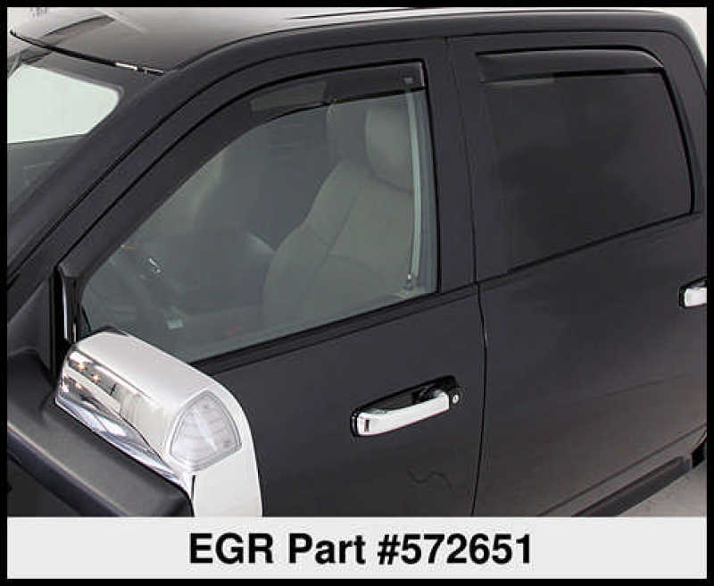 EGR 09+ Dodge Ram Pickup Quad Cab In-Channel Window Visors - Set of 4 (572651) EGR 09+ Dodge Ram Pickup Quad Cab In-Channel Window Visors - Set of 4 (572651)