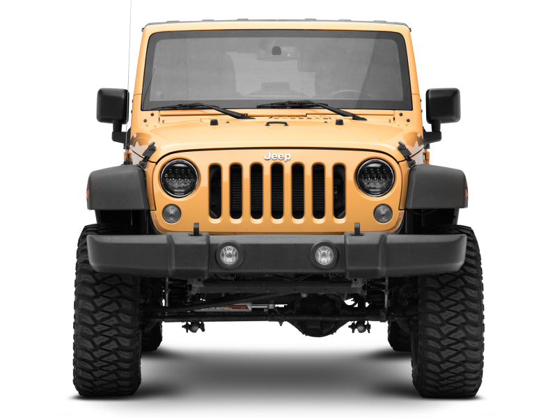 Raxiom 97-18 Jeep Wrangler TJ/JK Axial Series 13-LED Headlights- Black Housing (Clear Lens) Raxiom 97-18 Jeep Wrangler TJ/JK Axial Series 13-LED Headlights- Black Housing (Clear Lens)
