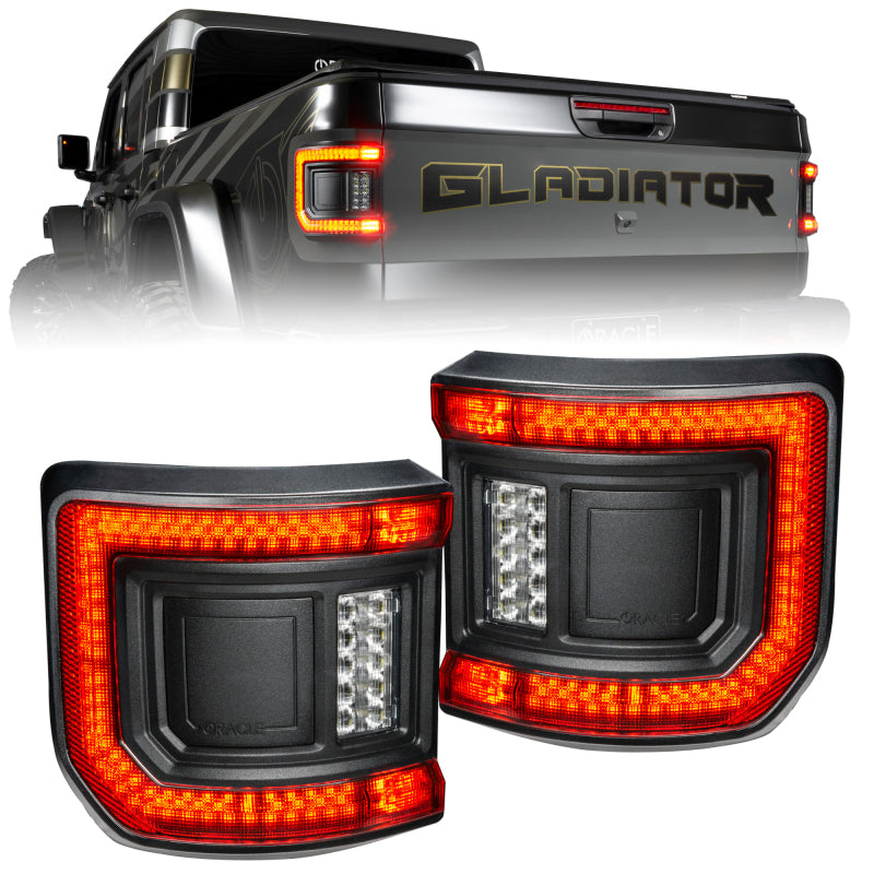 Oracle 2020+ Jeep Gladiator JT Flush Mount LED Tail Lights -  Tinted Lens SEE WARRANTY Oracle 2020+ Jeep Gladiator JT Flush Mount LED Tail Lights -  Tinted Lens SEE WARRANTY
