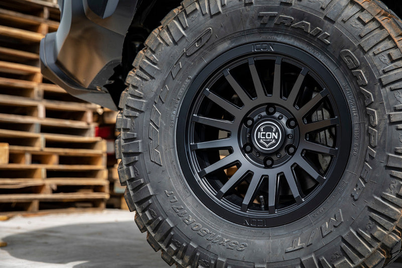 ICON Recon SLX 17x8.5 5x5 BP -6mm Offset 4.5in BS 71.5mm Bore Satin Black Wheel ICON Recon SLX 17x8.5 5x5 BP -6mm Offset 4.5in BS 71.5mm Bore Satin Black Wheel