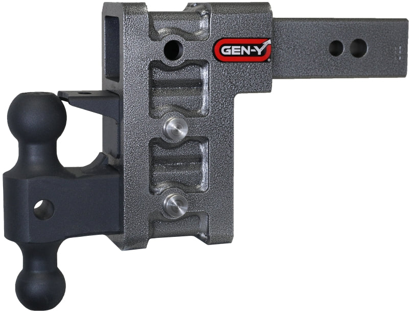 Gen-Y Mega Duty 2.5in Shank 6in Drop 3.5K TW 32K Hitch w/GH-0161 Dual-Ball/Pintle Lock Gen-Y Mega Duty 2.5in Shank 6in Drop 3.5K TW 32K Hitch w/GH-0161 Dual-Ball/Pintle Lock