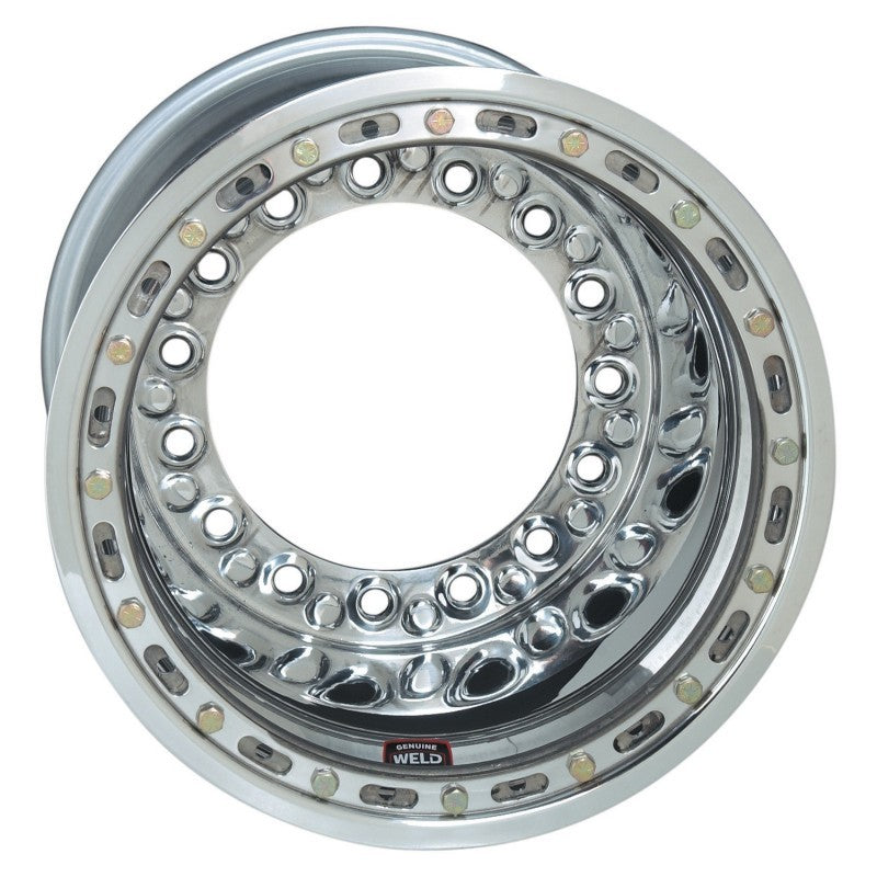Weld Wide 5 XL Direct Mount 15x13 / 5x10.25 BP / 3in. BS Polished Assembly - Mod Beadlock Weld Wide 5 XL Direct Mount 15x13 / 5x10.25 BP / 3in. BS Polished Assembly - Mod Beadlock