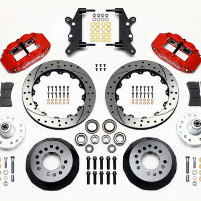 Wilwood Narrow Superlite 6R Front Hub Kit 12.88in Drill Red 60-68 Ford / Mercury Full Size / Galaxie