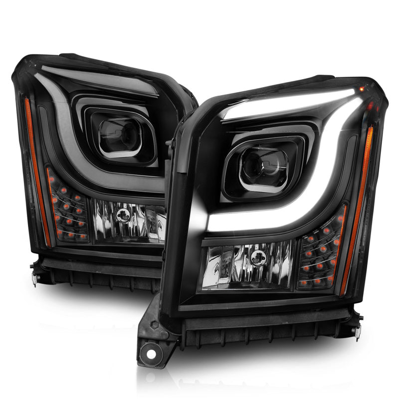 Anzo 15-17 GMC Yukon/Yukon XL Projector Headlights Black Housing/Clear Lens (w/ Light Bars) Anzo 15-17 GMC Yukon/Yukon XL Projector Headlights Black Housing/Clear Lens (w/ Light Bars)