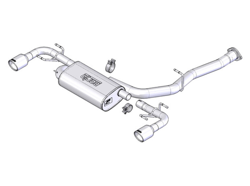 Borla 03-09 Mazda RX-8 1.3L Single Round Rolled Angle-Cut Cat-Back Exhaust Borla 03-09 Mazda RX-8 1.3L Single Round Rolled Angle-Cut Cat-Back Exhaust