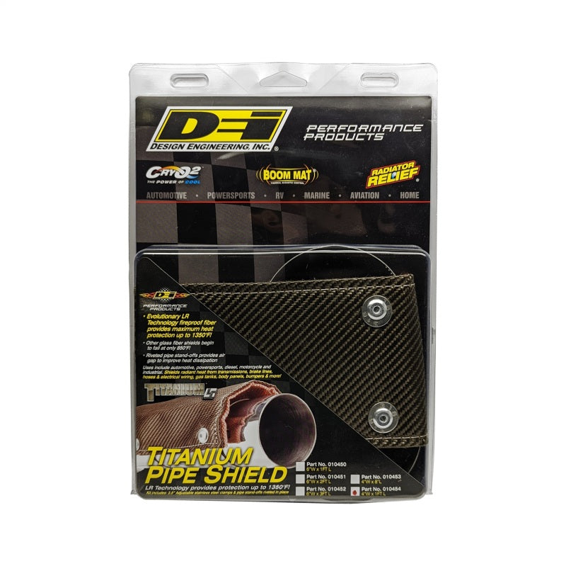 DEI Pipe Shield w/Stainless Steel Clamps - 4in x 12in - Titanium DEI Pipe Shield w/Stainless Steel Clamps - 4in x 12in - Titanium
