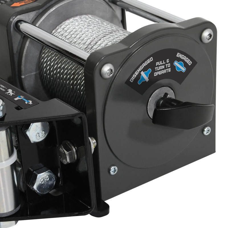 Superwinch 1,500 lbs. 1.1 HP 120V AC 1/8 In x 35ft. Wire Rope - Gray Wrinkle Superwinch 1,500 lbs. 1.1 HP 120V AC 1/8 In x 35ft. Wire Rope - Gray Wrinkle