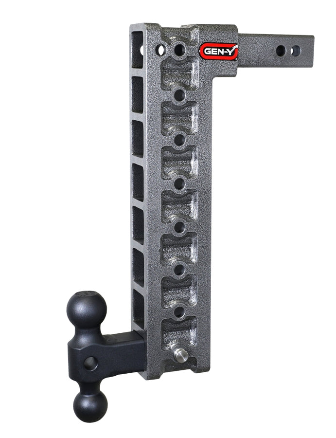 Gen-Y Mega Duty 2in Shank 17.5in Drop 10K Hitch w/GH-031 Dual-Ball w/GH-0100 Stabilizer Kit Gen-Y Mega Duty 2in Shank 17.5in Drop 10K Hitch w/GH-031 Dual-Ball w/GH-0100 Stabilizer Kit