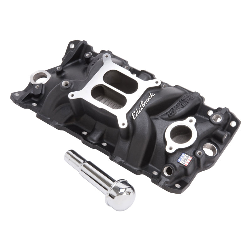 Edelbrock Intake Manifold Perf Eps SBC w/ Oil Fill Tube and Breather Black Edelbrock Intake Manifold Perf Eps SBC w/ Oil Fill Tube and Breather Black