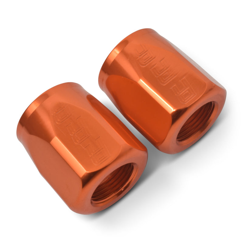 Russell Performance 2-Piece -8 AN Anodized Full Flow Swivel Hose End Sockets (Qty 2) - Orange Russell Performance 2-Piece -8 AN Anodized Full Flow Swivel Hose End Sockets (Qty 2) - Orange