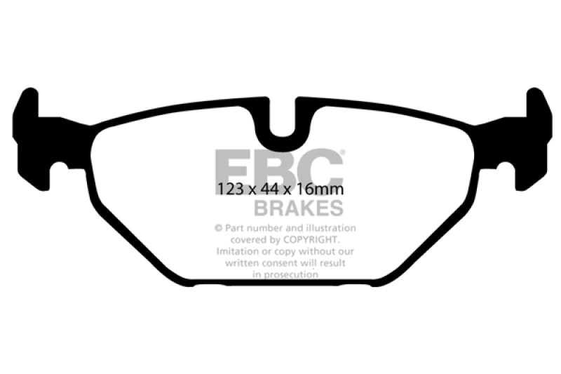 EBC 99-01 Saab 9-5 2.3 Turbo (Aero) Redstuff Rear Brake Pads EBC 99-01 Saab 9-5 2.3 Turbo (Aero) Redstuff Rear Brake Pads