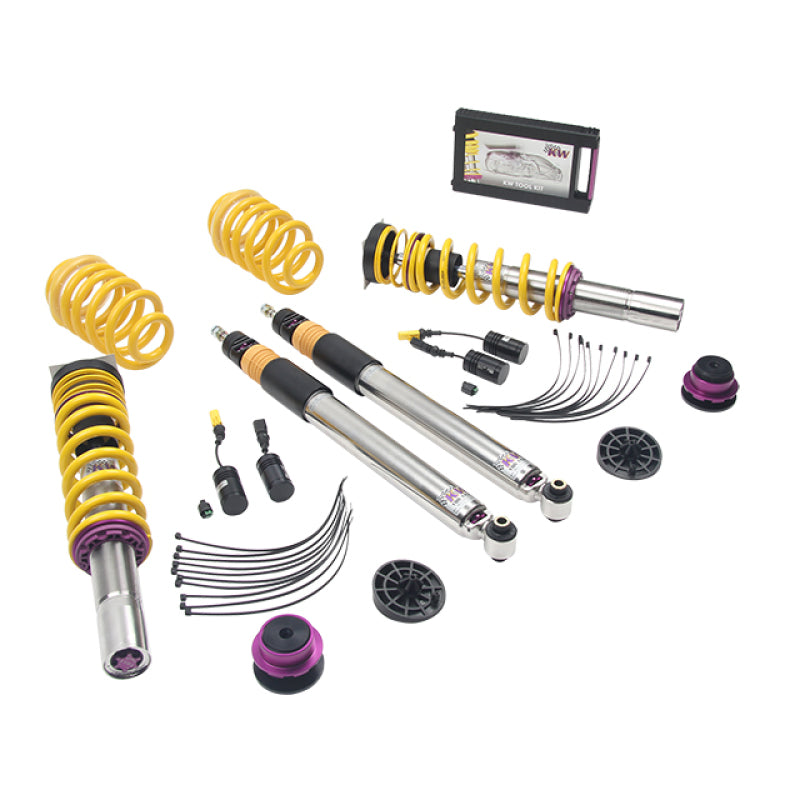 KW Coilover Kit V3 2017+ Audi A4 (B9) Sedan 2wd w/ Electronic Dampers KW Coilover Kit V3 2017+ Audi A4 (B9) Sedan 2wd w/ Electronic Dampers