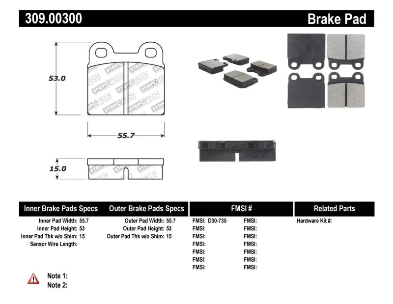 StopTech Performance Brake Pads StopTech Performance Brake Pads